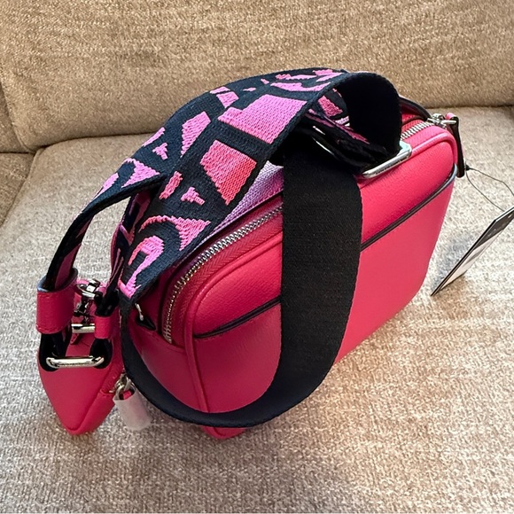 Karl Lagerfeld Hot Pink Fuchsia Iridescent Charm Crossbody Bag, NWT, # LH5EK9BJ - Picture 6 of 10